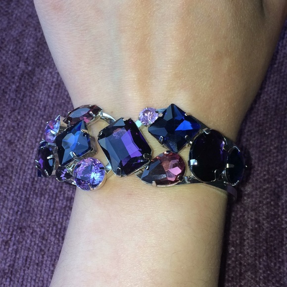 Cézanne Purple & Blue Crystal Bracelet - Picture 2 of 8